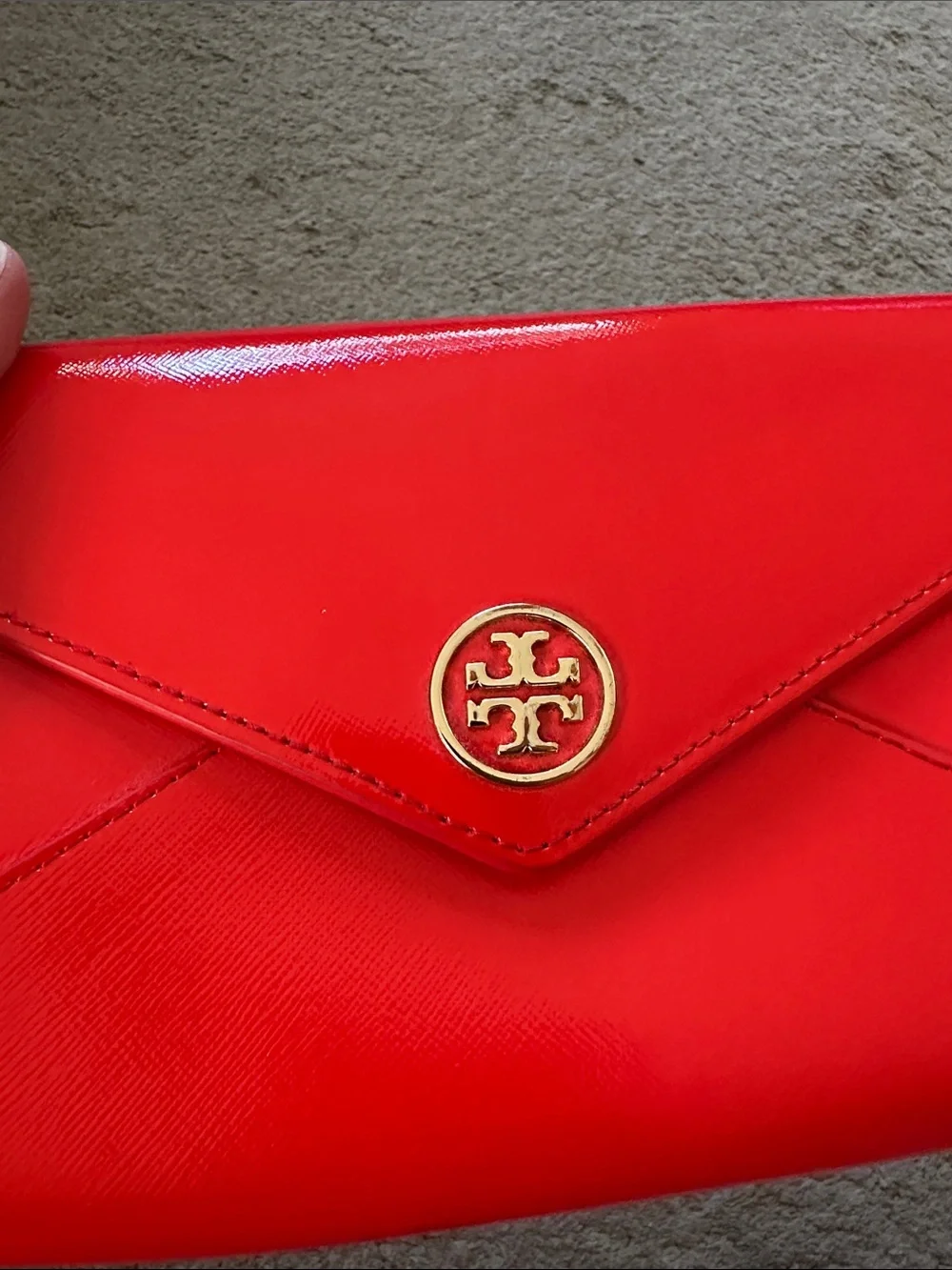 Tory Burch Red Envelope Wallet Clutch